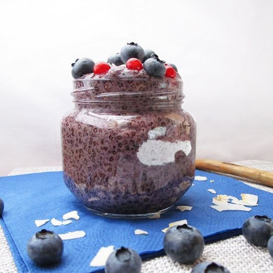 Vegan Blueberry Chia Pudding - Recipe photo by ADkitchen