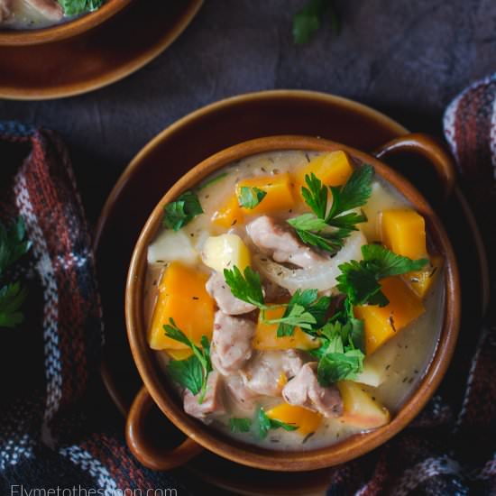 Apple & pumpkin turkey stew - Recipe photo by Flymetothespoon