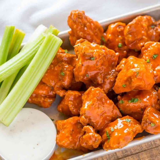 Boneless Buffalo Wings - Recipe photo by dinnerthendessert