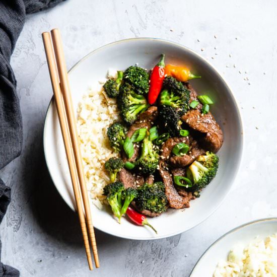 Keto Low Carb Beef and Broccoli - Recipe photo by foodfaithfitness