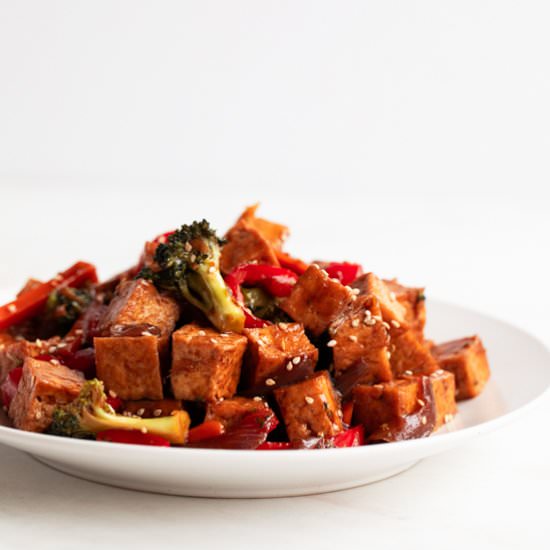 Tofu Stir Fry - Recipe photo by simple vegan blog