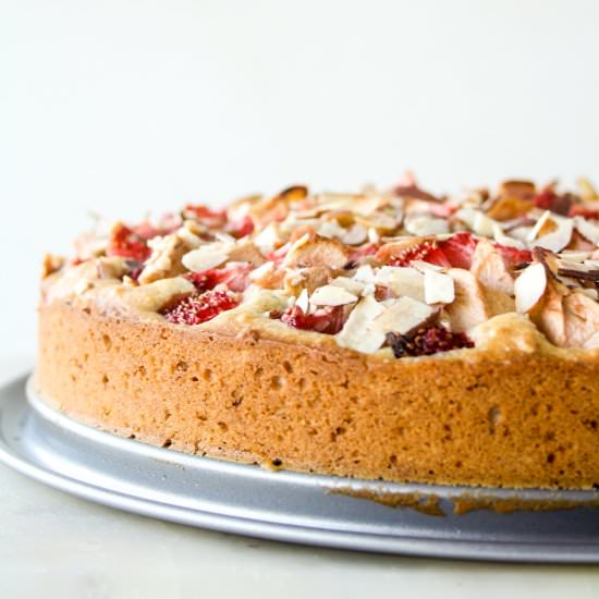 Strawberry Apple Cake - Recipe photo by The Desserted Girl