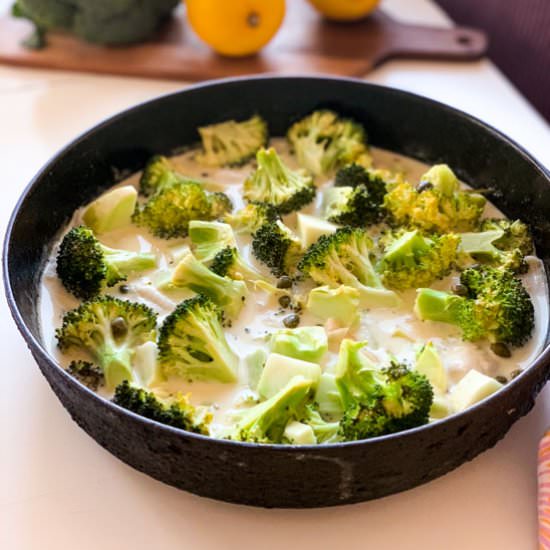 Fish & Broccoli in Lemon Sauce - Recipe photo by alwaysusebutter