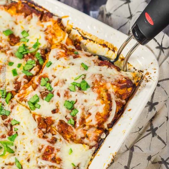 Spinach and Meat Lasagna - Recipe photo by homeandplate