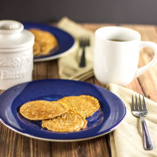 Flourless Cinnamon Pancakes - Recipe photo by littlebitrecipes