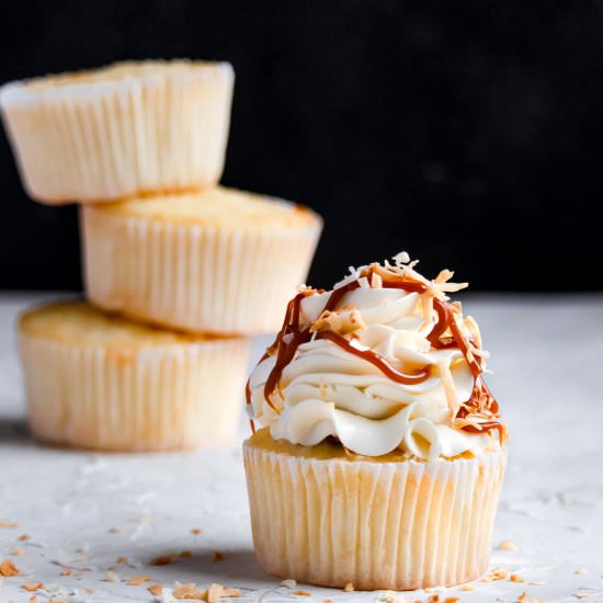 Coconut Dulche De Leche Cupcakes - Recipe photo by OneSarcasticBaker