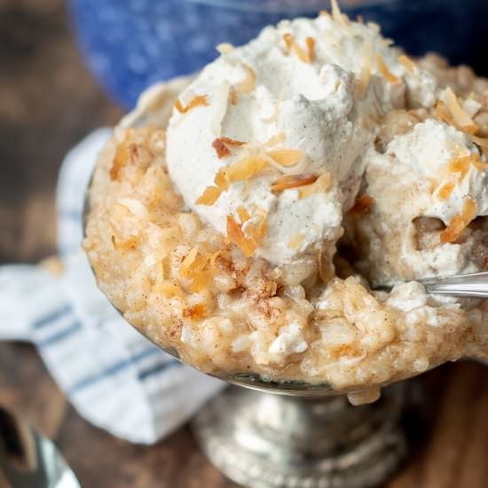 Coconut Rice Pudding - Recipe photo by MamaGourmand