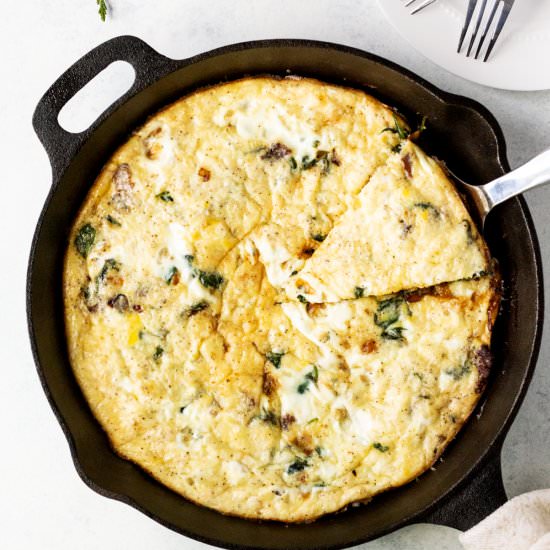 Hearty Spinach Frittata - Recipe photo by recipesworthrepeating