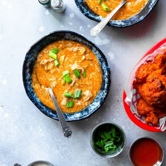 Crock Pot Keto Buffalo Soup - Recipe photo by foodfaithfitness