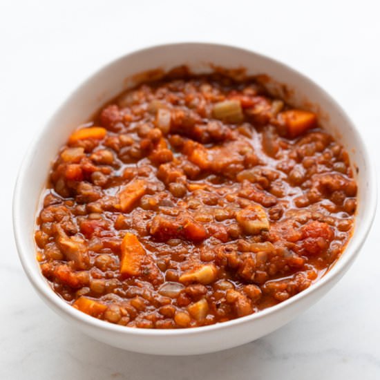 Lentil Soup - Recipe photo by simple vegan blog