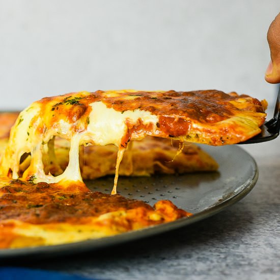 Four Cheese Pizza w/ Roasted Tomato - Recipe photo by dudethatcookz