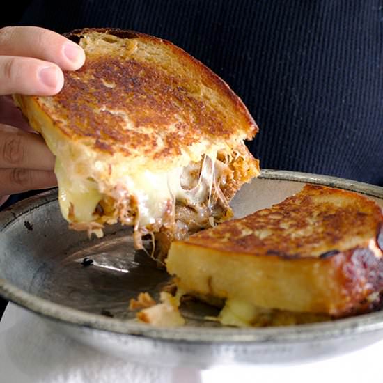BBQ Beef Grilled Cheese Sandwiches - Recipe photo by A Little and A Lot