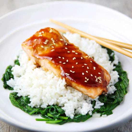 Asian Salmon Rice Bowls - Recipe photo by Tastefulventure