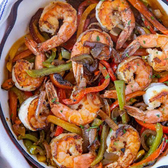 Shrimp Fajitas - Recipe photo by cookingmadehealthy