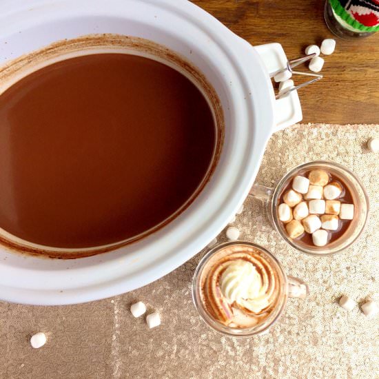 Spiked Slow Cooker Hot Chocolate - Recipe photo by Theyummymuffin