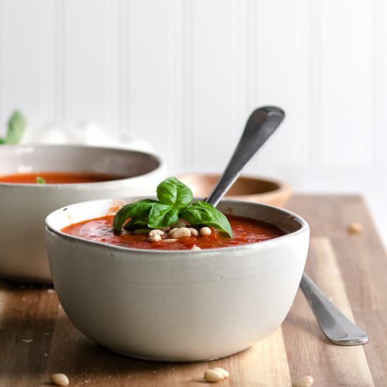 Roasted Red Pepper Soup - Recipe photo by Inspector Gorgeous