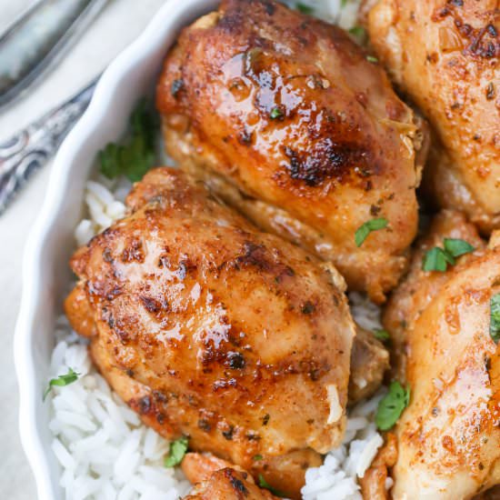 Instant Pot Chicken Thighs - Recipe photo by momsdish