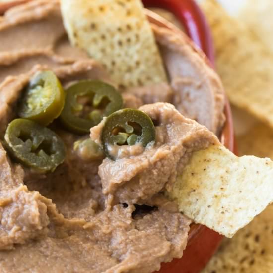 Vegan Refried Bean Dip - Recipe photo by TheVegan8