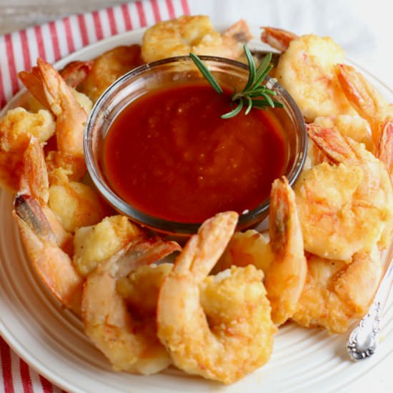 Easy Crispy Pan-Fried Shrimp - Recipe photo by Grits and Pinecones