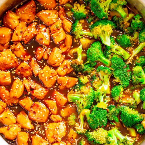 Skinny 15-Minute Sesame Chicken - Recipe photo by Averie