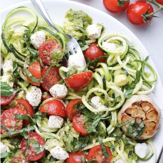 Zucchini Caprese Salad - Recipe photo by cookathomemom