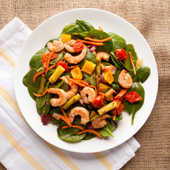 Chili Lime Shrimp & Vegetable Salad - Recipe photo by browniebites