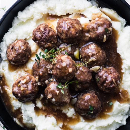 Salisbury Steak meatballs - Recipe photo by theviewfromgreatisland