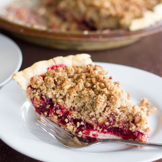 Cranberry Crumble Pie - Recipe photo by kendrastreats