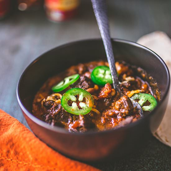 Slow Cooker Chile Con Carne - Recipe photo by insolenceandwine