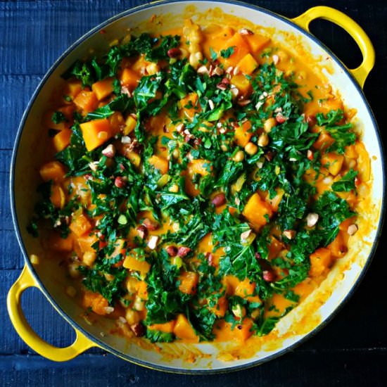 Butternut squash red curry - Recipe photo by mangotomato