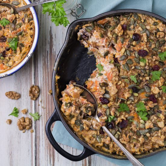 Vegan Pumpkin And Carrot Gratin - Recipe photo by thehealthytart