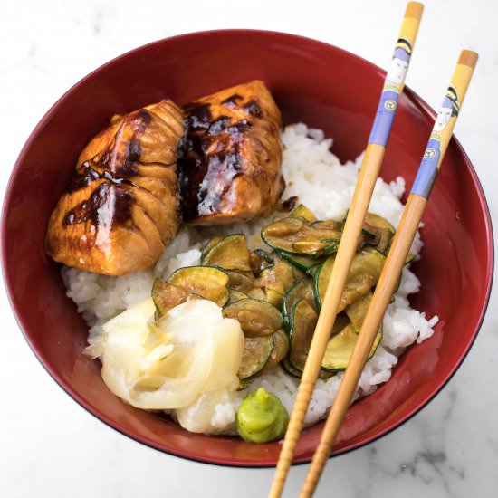 Japanese Salmon Rice Bowls - Recipe photo by ahedgehoginthekitchen