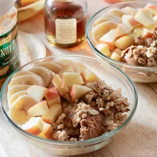 Peanut Butter Banana Crunch Oatmeal - Recipe photo by foodgalleygab