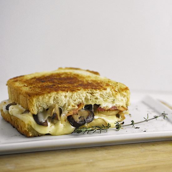 Bacon Mushroom Swiss Grilled Cheese - Recipe photo by LoriFortini