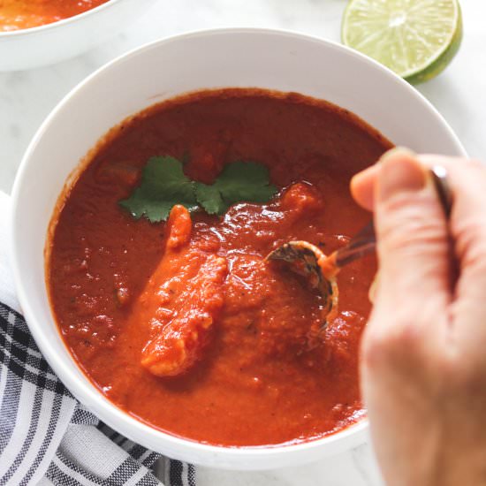 Curried Coconut Tomato Soup - Recipe photo by okonomi kitchen