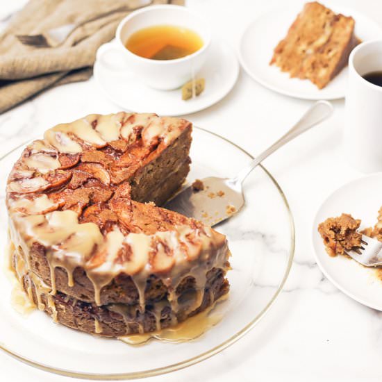 Apple Cake with Caramel Glaze - Recipe photo by The Salted Pepper