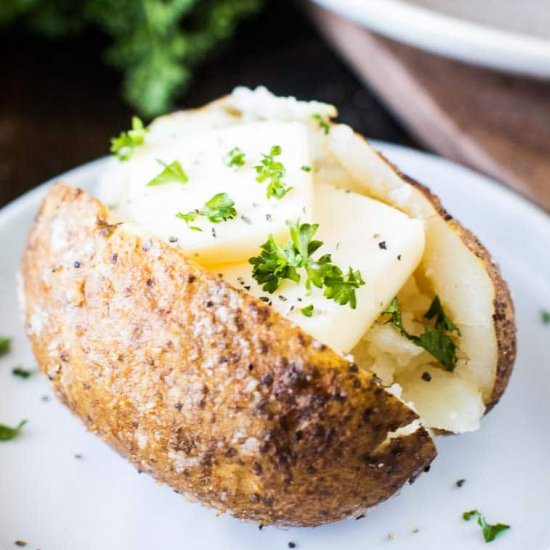 Smoked Baked Potatoes - Recipe photo by gimmesomegrilling
