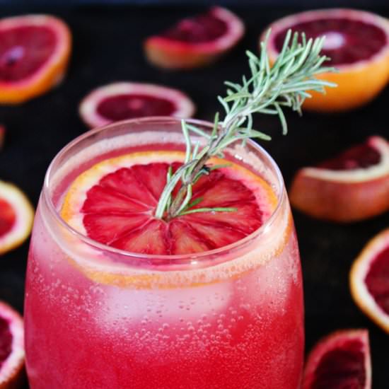 Sparkling Blood Orange Cocktails - Recipe photo by Horses &amp; Heels