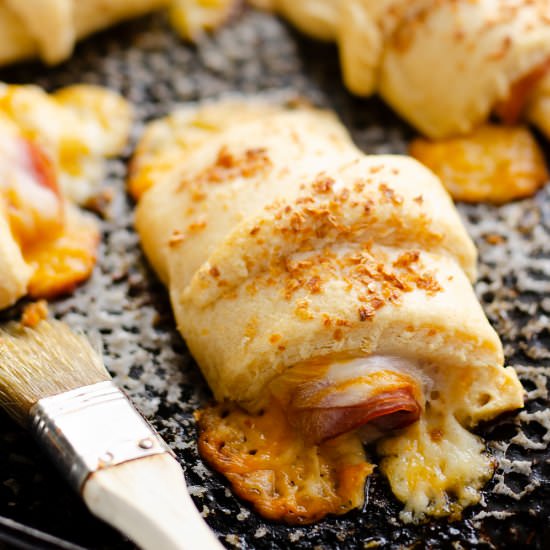 Hot Ham & Cheese Roll Ups - Recipe photo by The Creative Bite