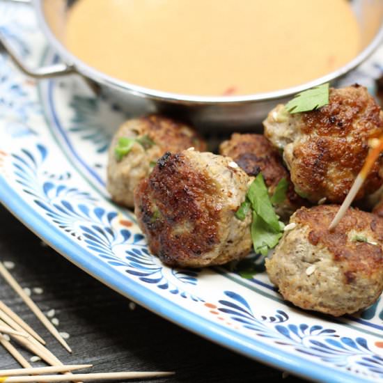 Pork & Mushroom Meatballs - Recipe photo by CookingandCussing