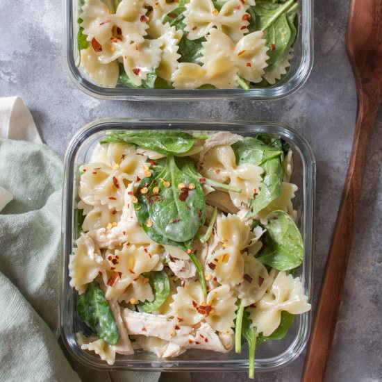 Cold Chicken Spinach Pasta Salad - Recipe photo by Carmy @ carmyy.com