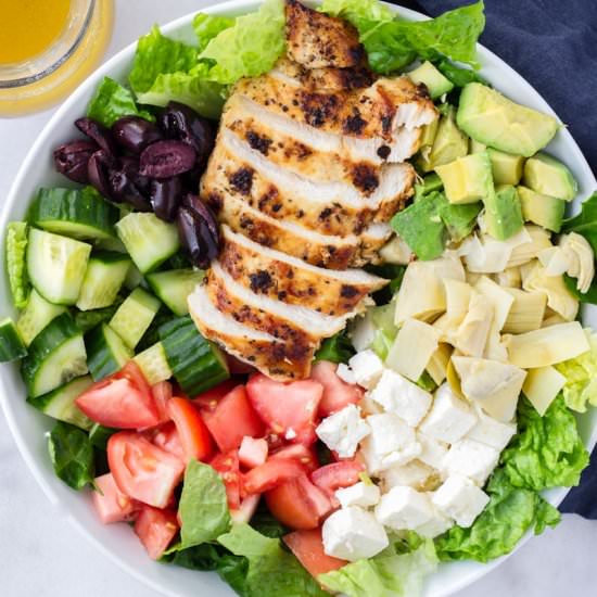Mediterranean Grilled Chicken Salad - Recipe photo by cookingformysoul