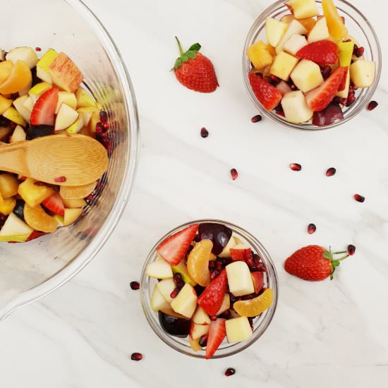 Fruit Salad & Ginger Lime Dressing - Recipe photo by Flavours Treat