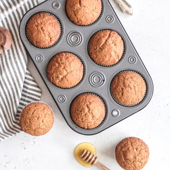 Chai Whole Wheat Honey Muffins - Recipe photo by atasteofwellbeing