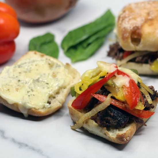 Crock-Pot Italian Beef Sandwiches - Recipe photo by CookingandCussing