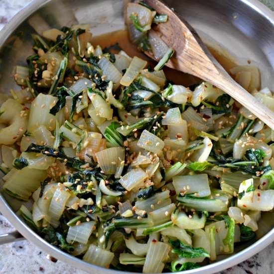 Stir Fried Bok Choy - Recipe photo by Small Town Woman