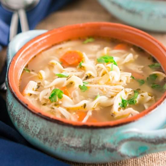 Instant Pot Chicken Noodle Soup - Recipe photo by Delicious Meets Healthy
