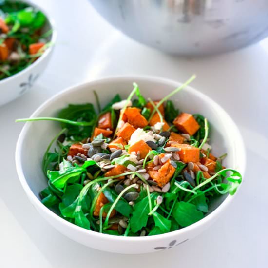 Sweet Potato, Feta & Tahini Salad - Recipe photo by alwaysusebutter