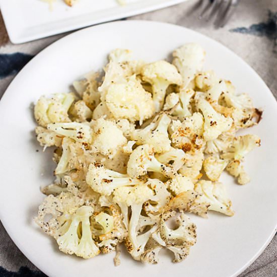 Parmesan Roasted Cauliflower - Recipe photo by therusticfoodie