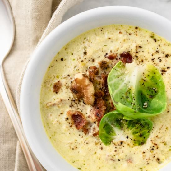 Brussels Sprout Soup - Recipe photo by EatLiftBe